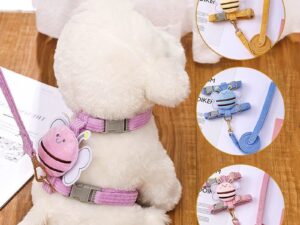 Comfortabel Stoffen Harnas voor Kleine Honden – Inclusief Riem