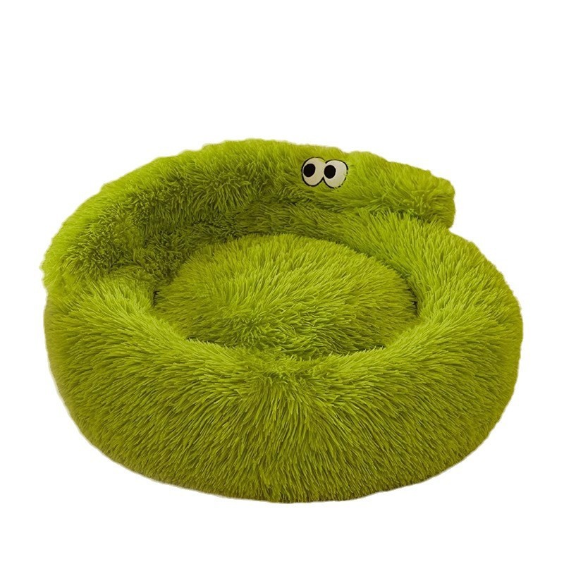 Fluffy Monster Mand voor Honden & Katten – Groen, Paars & Grijs